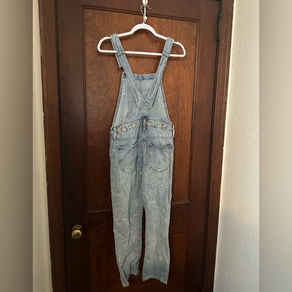 Lucky Brand Floral Embroidered Paula Boyfriend Overalls XS - Picture 5 of 7